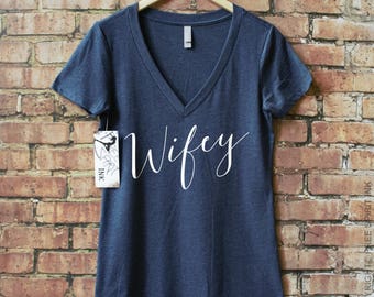 Wifey Shirt. Mrs Shirt. Bride Shirt. Gift For Wife. Wifey T-Shirt. Bridal Shower Gift. Wifey Tee. Just Married Shirt. Mrs Tee. Wedding Shirt