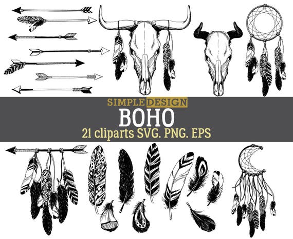 Download Boho clipart Boho SVG Arrows SVG Feathers SVG Arrows clip