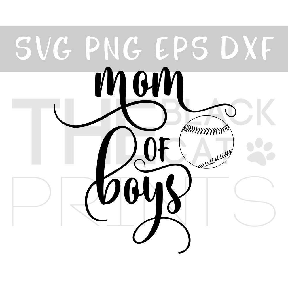 Download Mom of boys SVG file for cut T-shirt design Mama svg cutting