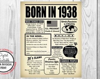 80th birthday poster | Etsy