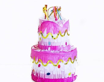 Birthday Cake Piñata, Birthday Piñata, Petite Piñata, Birthday Decorations, Birthday Cake, Birthday Decor, Cake Piñata, Happy Birthday