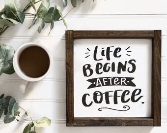 Life Begins After Coffee Kitchen Wall Decals