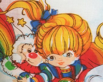 Rainbow Brite fabric, printing error, new, for craft proyects
