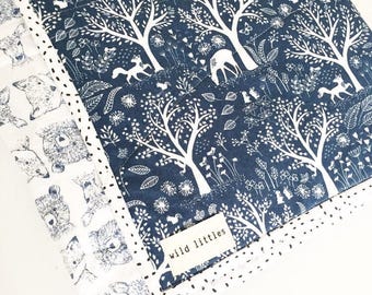 Blue Moon Modern Baby Quilt-Handmade Crib Quilt-Baby Quilt Blanket, Gender Neutral Baby Blanket, Baby Quilt for Sale