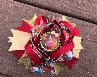 Princess Elena of Avalor Bow, Princess Elena Boutique Hair Bow, Princess Elena Bow, Elena Birthday, Elena Bow, Elena costume, Hair Bows