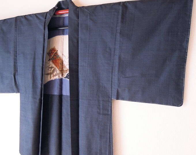 Vintage Japanese Men's Haori / Kimono Jackt