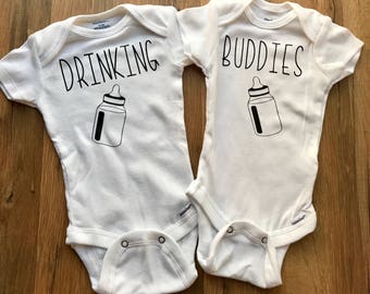 Drinking Buddies Onesie | Twin Onesie | Cousin Onesie