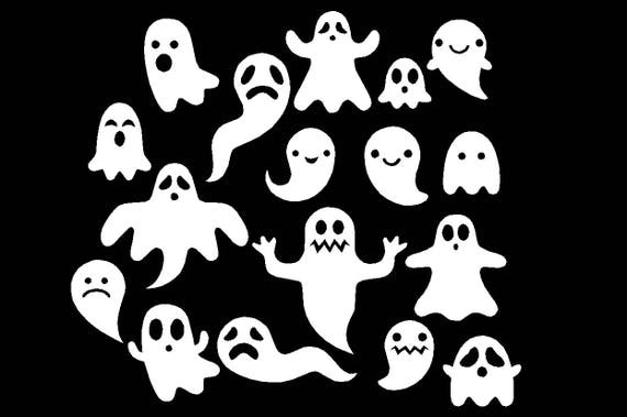 Ghost Decal Sticker Sheet 1 Halloween Decor Vinyl Decal