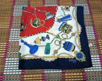 Vintage patricia paris scarf / shawl iconic ladies fashion symbols size 30X31 inch