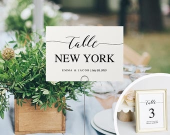 Printable Table Numbers, Wedding Table Number Printable, Instant Download, Rustic Wedding, DIY, PDF Template, calligraphy, Kraft #SPP007iitn