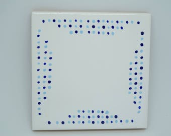 Ceramic coaster painted by hand