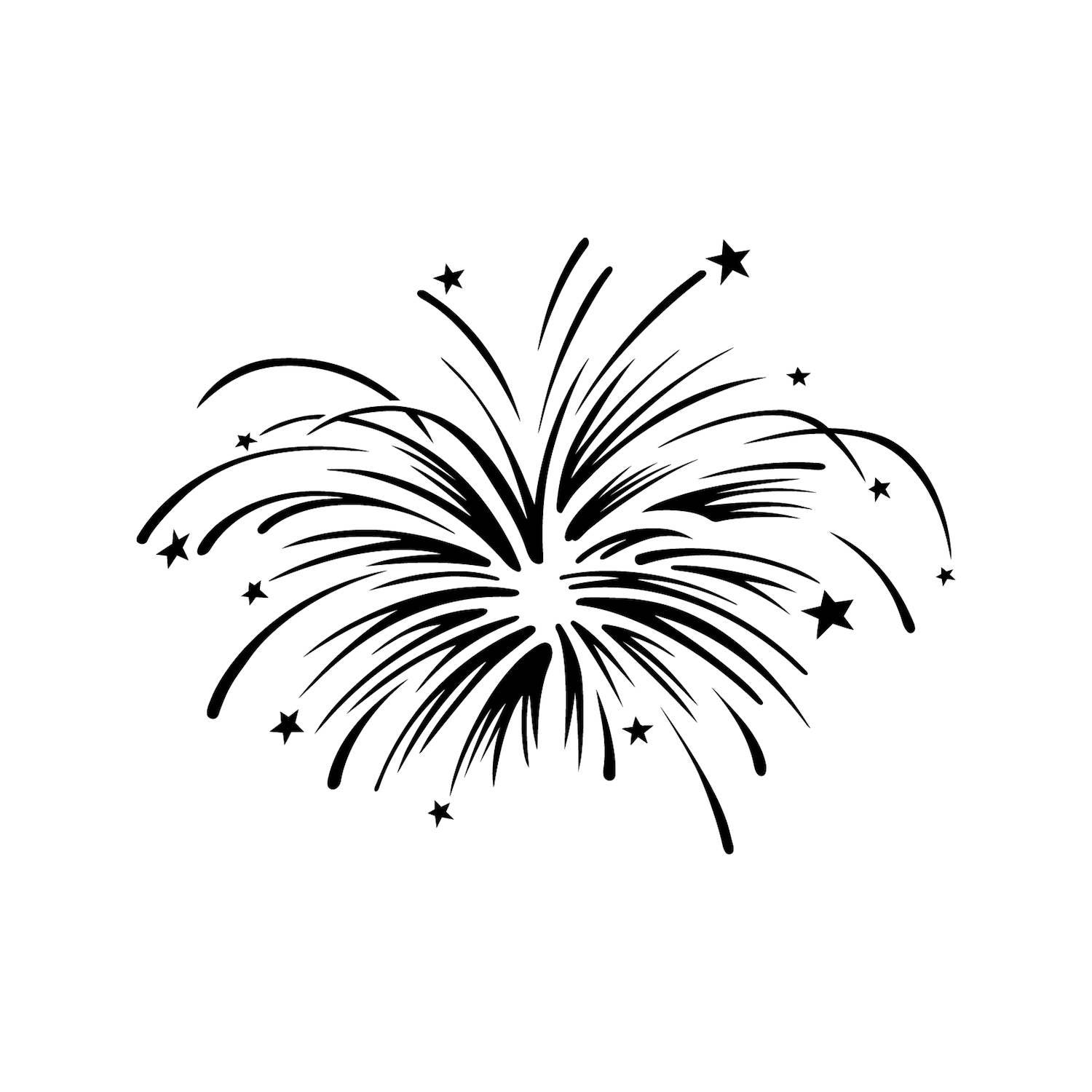 Firework Stencil Reusable DIY Craft Stencils of Fireworks from