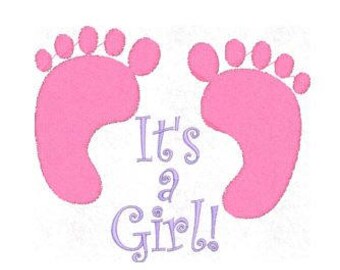 Baby Embroidery Design Girl Embroidery Design Pattern File Girl - Fits 4x4 Hoop - MULTIPLE FORMATS- Instant Download