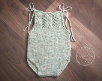 ROMPER ONLY** knit newborn romper prop pattern, knitting pattern, knit newborn romper pattern