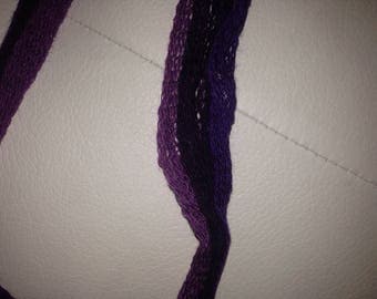 Silk scarf ruffle tri-color or another 100gr wool yarn