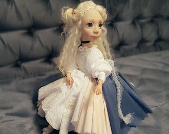 OOAK art doll, collectible art doll, interior doll, art doll, polymer clay doll