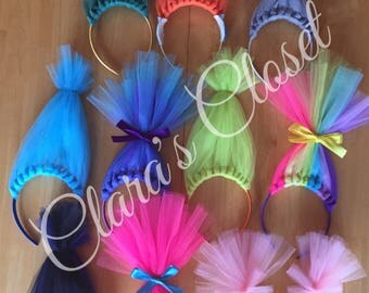 Trolls Birthday, Party Favors, Princess Poppy, Trolls Headband, Headband, Trolls Hair, Trolls Dress up