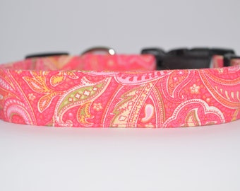 Pink Paisley Dog Collar