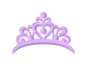 7 SIZES! Princess Crown Embroidery Designs Monogram Designs Embroidery PES Digital Machine Embroidery - Instant Download