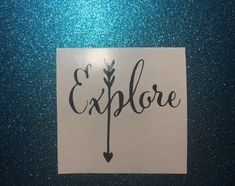 Explore With Arrow Decal