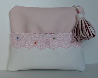 PINK WHITE CLUTCH