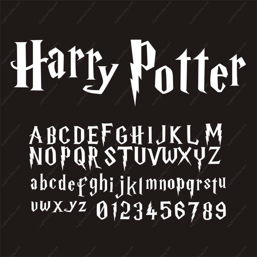 harry potter font download cricut