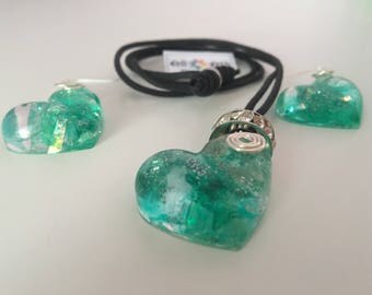 necklace, necklace and earrings, earrings pendant, Pendant, resin, gift, birthday, birthday, female