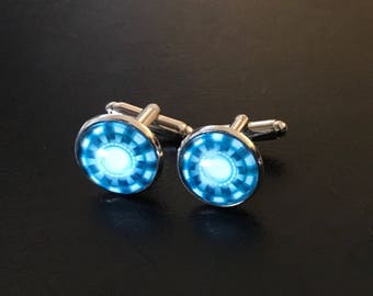 Iron Man Arc Reactor Marvel Avengers Cufflinks Cuff Links