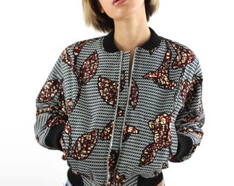 ANKARA BOMBER jacket, Bomber Wax, Wax coat Bombadier