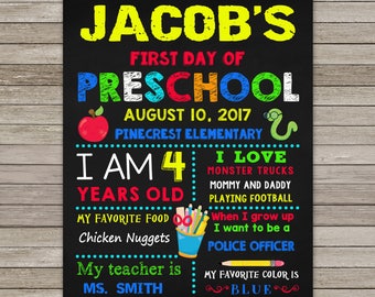 First day of preschool | Etsy