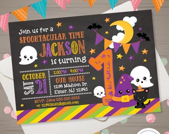Halloween Birthday Invitation, Halloween Invitation Kids, Halloween 1st Birthday, Halloween Party, Costume Party Invitation Halloween Invite