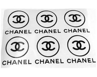 X6 Chanel round 1,5"- 3 "designer inspired stickers / decal stickers logo autocollant