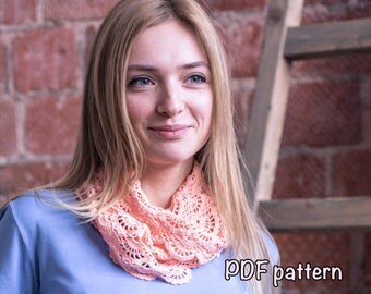 crochet scarf pattern crochet neck warmer pattern infinite scarf pattern gift for mom DIY scarf pattern PDF scarf pattern easy cowl pattern