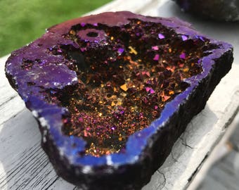 Cobalt Aura Quartz Geode, 130 Grams, Aura Quartz, Aura Quartz Cluster