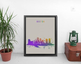 Boston Wall Art boston wall decor | etsy Boston Wall Art boston wall decor | etsy