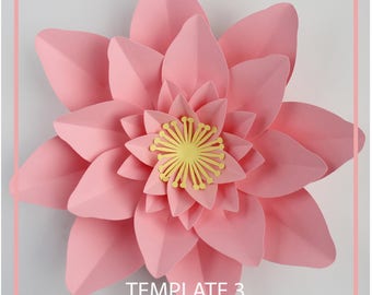 Paper Flower Template, PDF Paper Flower, Paper flower Kit, DIY Paper Flower, Giant Paper Flower Templates, Base and Instruction Including