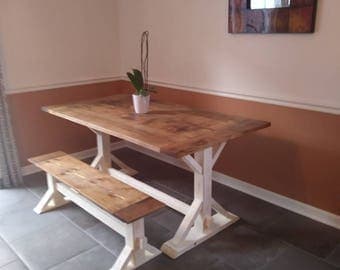 Reclaimed Wood Trestle Dining Table