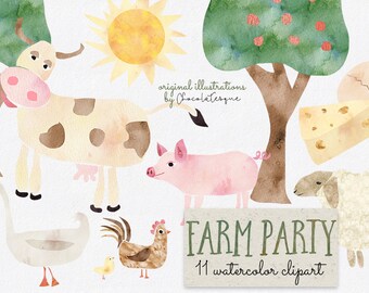 Baby Farm Animals Clip Art farm animal clipart | etsy Baby Farm Animals Clip Art farm animal clipart | etsy
