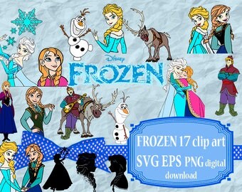 Frozen svg, Clipart, Frozen Princess Anna and Elsa svg, Cartoons clipart svg, Princess Anna and Elsa, Png, eps, Cartoons clipart, Clip art