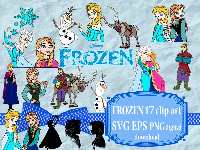 Download Frozen svg Clipart Frozen Princess Anna and Elsa svg