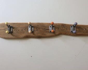 Retro Vintage Industrial Driftwood Coat Hook Rack