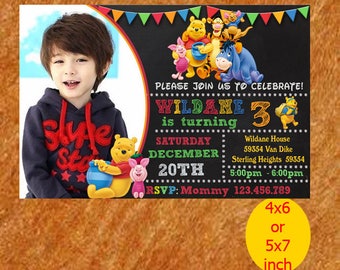 Winnie The Pooh Invitation / Winnie The Pooh Birthday Invitation /Winnie The Pooh Birthday / Invite / Winnie The Pooh Party / Printable,