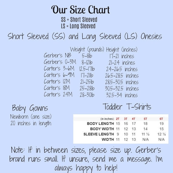 gerber onesie size chart - Togo.wpart.co