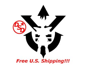 Dragon ball Royal Saiyan Vegeta Vinyl Decal