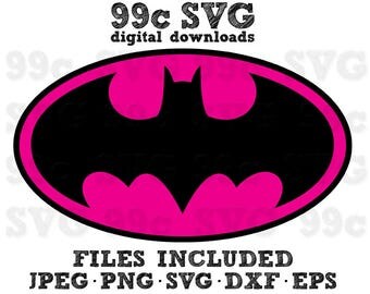 Batgirl DC Superhero Logo SVG DXF Png Vector Cut File Cricut Design Silhouette Vinyl Decal Disney Party Stencil Template Heat Transfer Iron