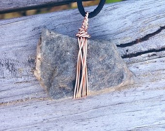 Wisconsin Handmade Blue Granite Pendant
