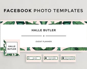 Facebook Cover Photo, Social Media Template, Facebook Timeline Design for Photoshop, Instant Download, Profile Picture Facebook Template