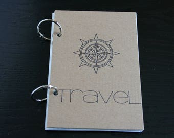 Travel Journal, Smash Book, Junk Journal, Memory Keeping, Travel with Compass