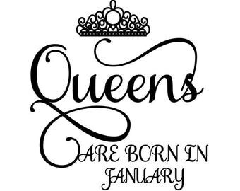 Queens are born in January SVG Crown