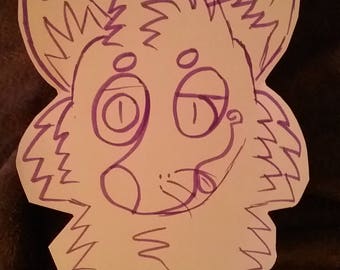 Furry badge | Etsy